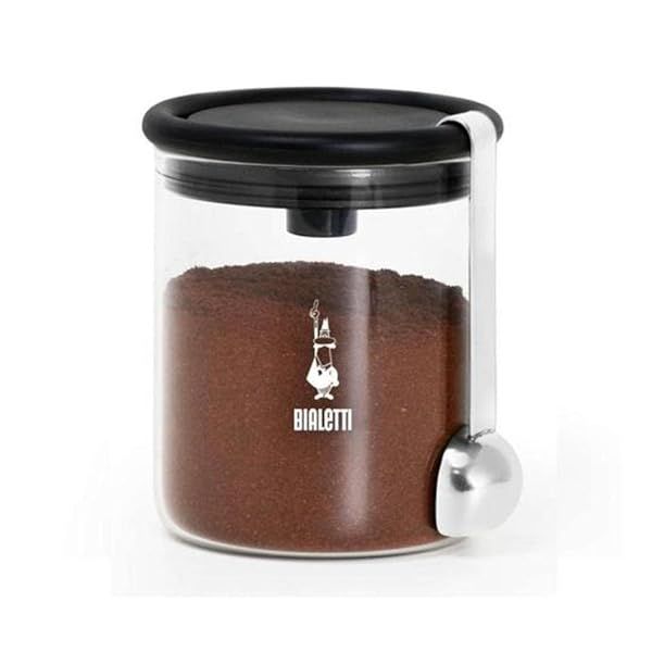 Preserve Coffee Aroma with Bialetti Smart Glass Jar - 250g Capacity for Freshness