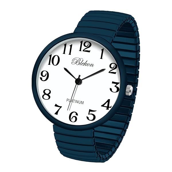 Shop Blekon Super Large Face Stretch Band Watch - Japanese Movement PC21J in Teal | Fashionable & Durable Timepiece