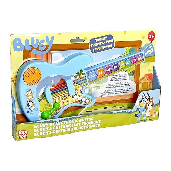 Bluey Music Time Guitar: Portable Learning Toy for Toddlers & Preschoolers - Fun Musical Education!