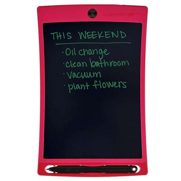 "Boogie Board Jot 8.5" Reusable Writing Tablet for Adults - Instant Erase Digital Notepad in Maroon for Work & School"