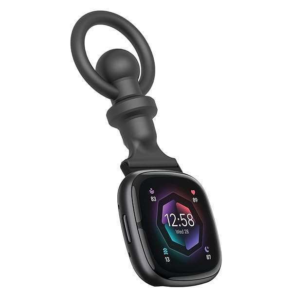 Compatible Nurse Band for Fitbit Versa 3/4 & Sense/Sense 2 - Portable Fob Strap & Adapter Connector
