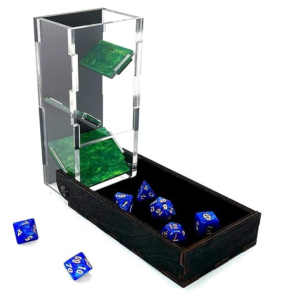Shop C4Labs Colour Lux Drawbridge Dice Tower in Verdant Green - Perfect for Gamers!
