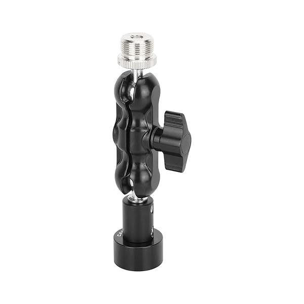 "CAMVATE Mini Ball Head Mount Microphone Clamp with 5/8"-27 Adapter - Perfect for Audio Setup"