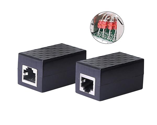 Protect Your Network: CERRXIAN Ethernet Surge Protector RJ45 Coupler (2-Pack) for Outdoor Use