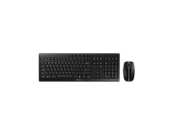CHERRY Stream Desktop Wireless Keyboard & Mouse Combo - Sleek Black Design for Effortless Productivity