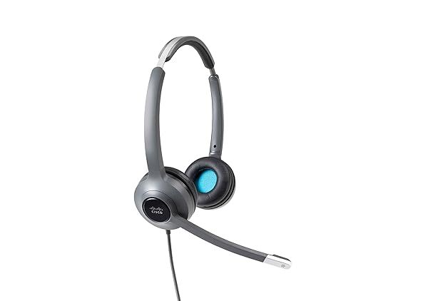 Buy CISCO Headset 522: Wired Dual On-Ear 3.5mm with USB-A Adapter - Charcoal, 2-Year Warranty
