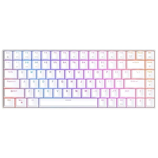 CIY TES84 Hot-Swappable Mechanical Keyboard: RGB Wireless/Wired, CNC Aluminum, Gateron Yellow/White, 2000mAh Battery, 84 Keys