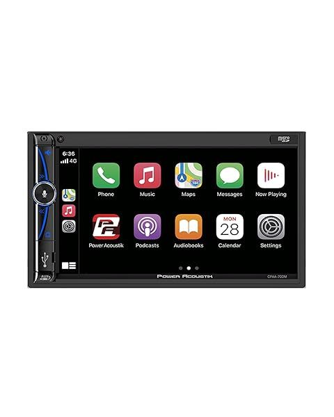 CPAA-70D 7-Inch Double Din Car Stereo: HD Touchscreen, Apple CarPlay, Android Auto, Bluetooth & Backup Camera Ready