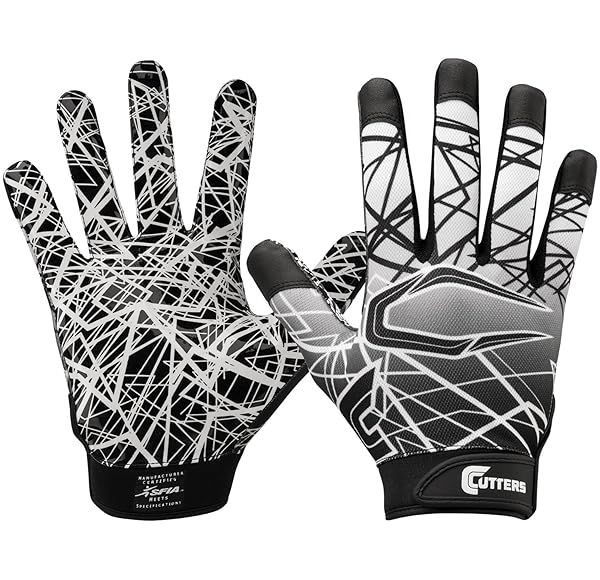 High Tack CUTTERS Football Gloves for Game Day | Superior Grip & Protection for Adults