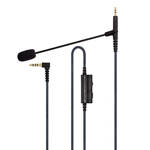 Best Cable Boom Microphone with Volume Control for PS4, Xbox One & PC - Compatible with Bose QC25/QC35 Headphones
