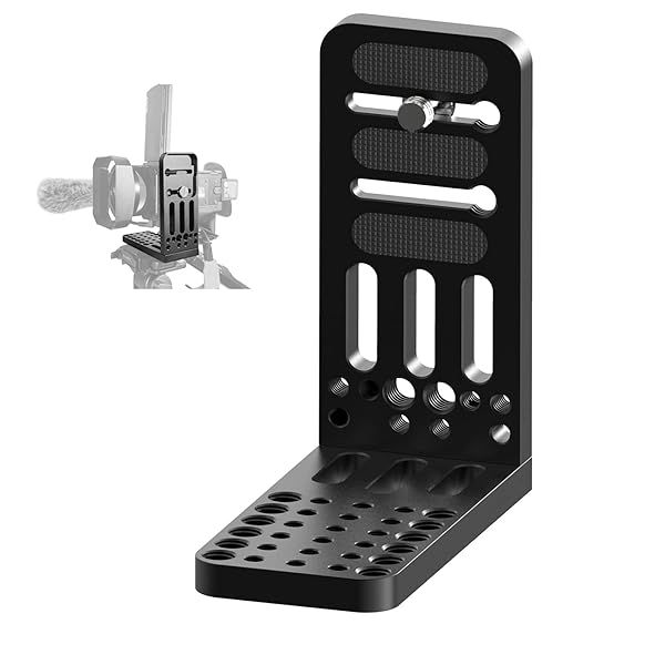 Camera L Bracket Quick Release Plate for Canon, Nikon, Sony - Vertical Shooting for 4K DSLRs & Camcorders up to 20kg