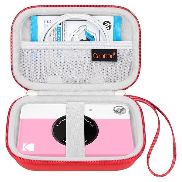 Canboc Carrying Case for KODAK Printomatic - Red Mesh Bag for Photo Paper & Cables