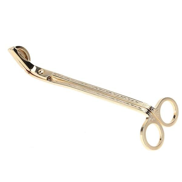 Gold Stainless Steel Candle Wick Trimmer Scissors - Precision Tool for Perfect Candle Care