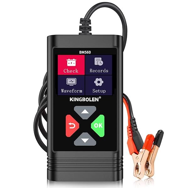 BM560 Car Battery Tester: 6V/12V Load Tester & Digital Analyzer for Auto, Motorcycle, ATV, SUV, Boat - Fast & Accurate CCA Testing