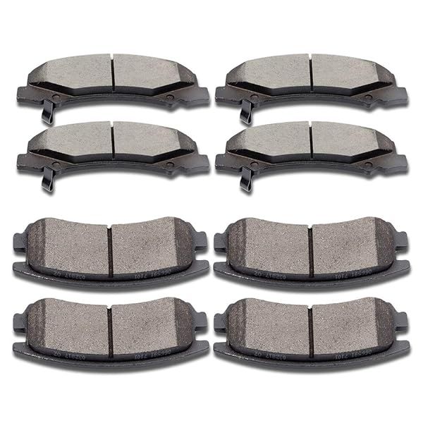 SCITOO 8pcs Ceramic Brake Pads Kit for 2008-2009 Buick Allure, LaCrosse & 2006-2010 Chevy Impala, Monte Carlo