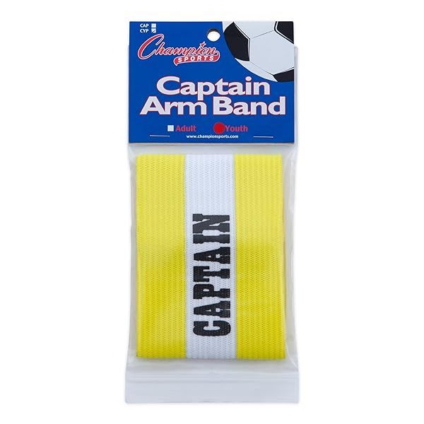 Buy Champion Sports Youth Captain Armband in Yellow - Unisex Teen Size for Team Spirit