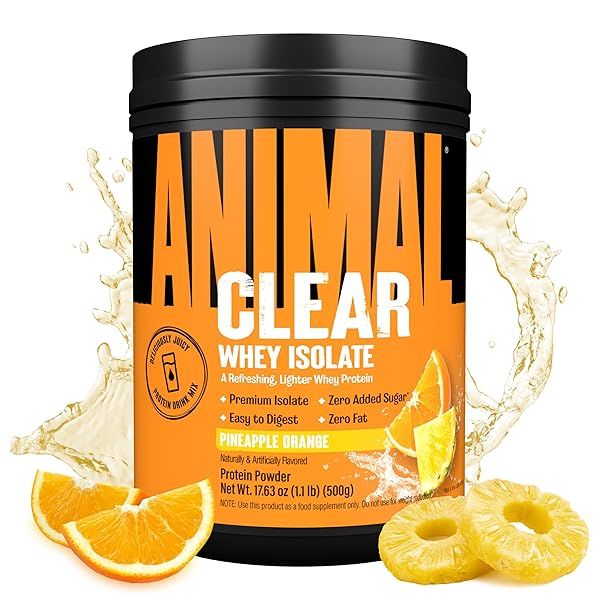 Clear Whey Isolate Protein Powder - Refreshing Pineapple Orange, Easy to Digest, 5g BCAA, 20 Servings for Men & Women