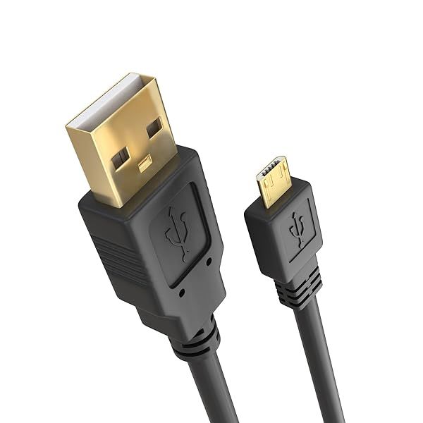 Cmple 6ft Micro USB Cable - Fast Charging & Data Sync for Android, Laptop, Tablet & More - Durable Black Design