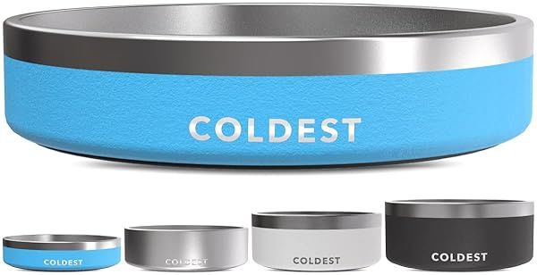 Coldest Dog Bowl: Heavy-Duty Insulated, Non-Slip & Spill-Proof - Perfect for Dogs & Cats (21 oz, Celestial Blue)