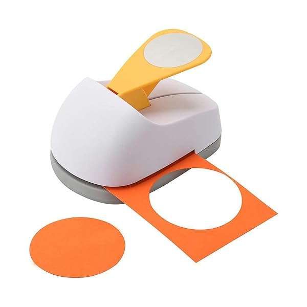 Craft Lever Punch - 3 Inch Circle Punch for DIY Handmade Projects | White Circle Paper Punch