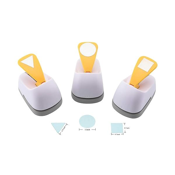 DIY Craft Lever Punch: 10 Shapes for Greeting Cards & Festivals - Square, Circle & Triangle Options