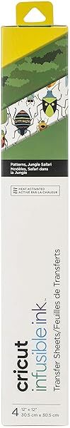 "Jungle Safari Cricut Infusible Ink Transfer Sheets - 4 Pack 12"x12" for EasyPress, Maker & Explore Air 2"