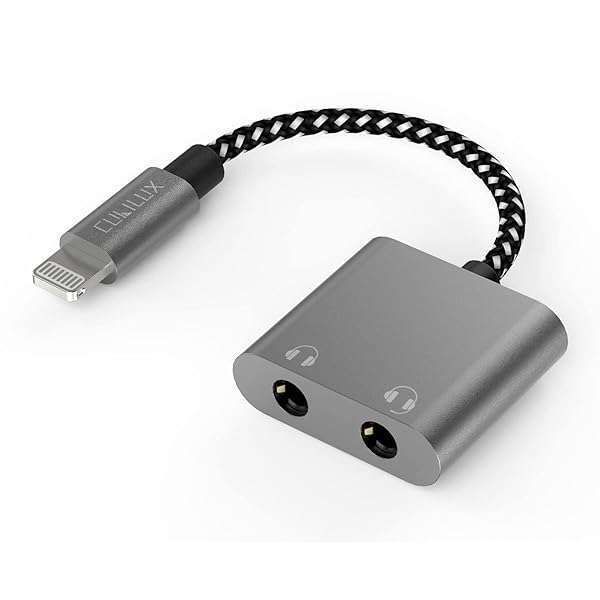Buy Cubilux Lightning Dual Headphone Splitter - MFi Certified 3.5mm Audio Jacks for iPhone 14/13/12/11/SE 2 & iPad