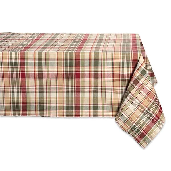 Shop DII Give Thanks Plaid Fall Table Decor - 52x52 Square Tablecloth for Autumn & Thanksgiving