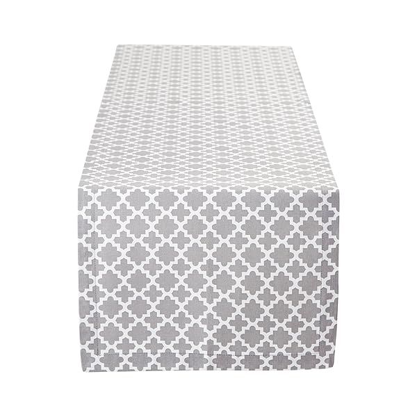 Shop DII Lattice Tabletop Collection: Gray 14x72 Table Runner for Stylish Home Decor