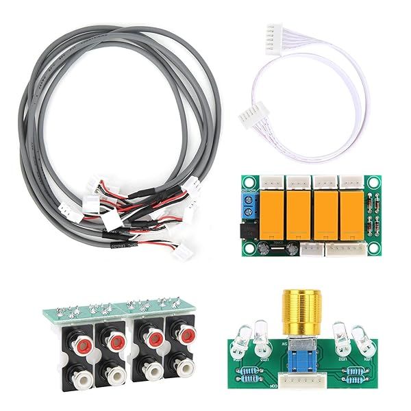 DIY 4-Way Audio Input Switch Module: Amplifier Relay Selector for TVs & Computers