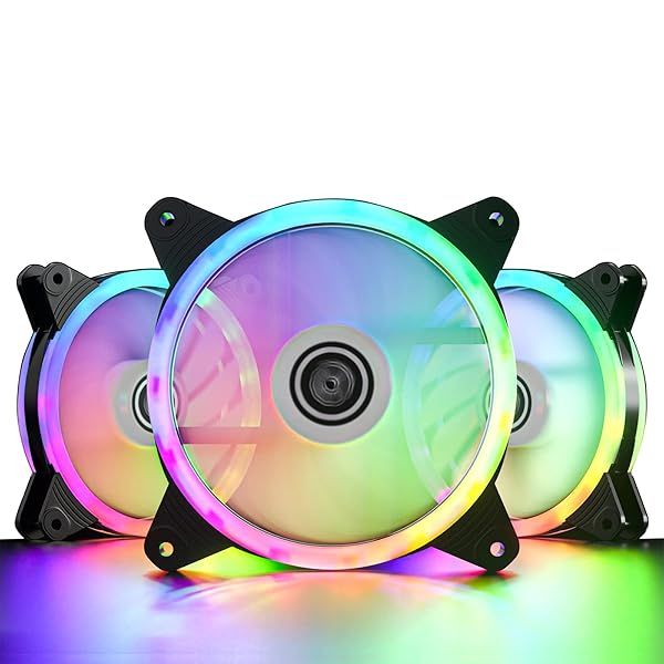 DS 120MM PWM RGB Fans 3-Pack for PC Cases & Coolers - ASUS Aura & MSI Mystic Compatible