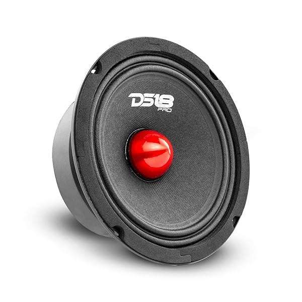 "DS18 PRO-GM8.4B Loudspeaker - 8" Midrange, 580W, Red Aluminum Bullet for Car & Truck Audio Systems"