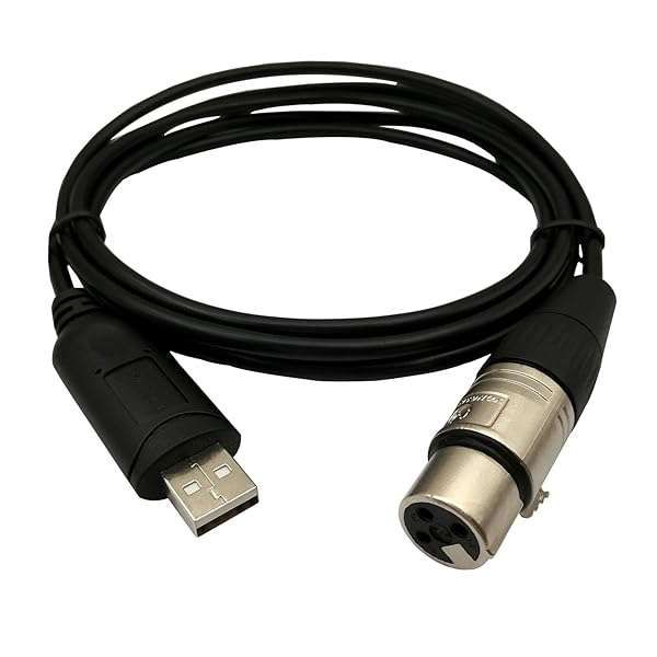 DSD TECH SH-RS09B USB to DMX Cable - 5.9FT for Freestyler & PI Open Lighting
