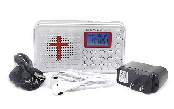 Daily Meditation ESV Dramatized Audio Bible Player - Rechargeable, Ear Buds & Speaker Included