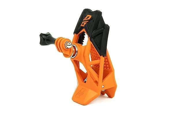 Universal Dango Design Gripper Mount for Action Cameras - Perfect for Motorcycles & Powersports - Action Orange
