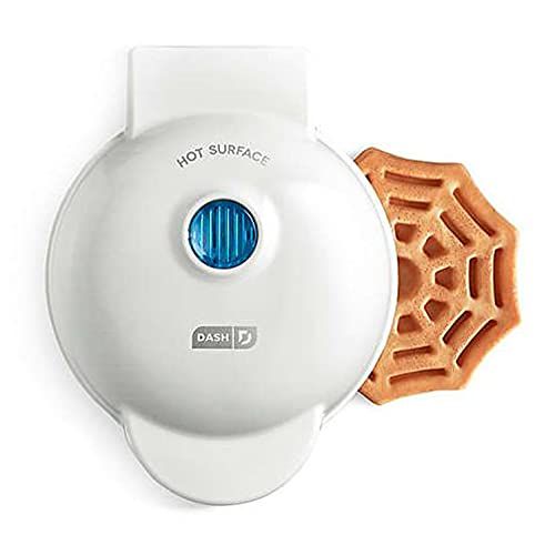 Dash Spiderweb Mini Waffle Maker: Easy Halloween Treats, Non-Stick & Easy to Clean!