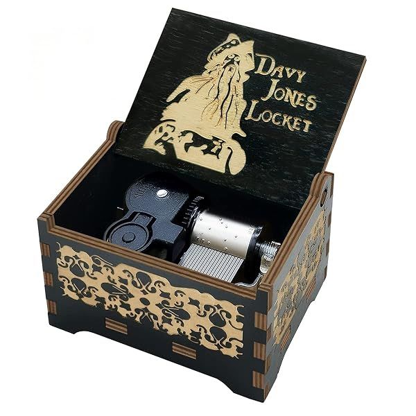 Enchanting Davy Jones Music Box: Perfect Gift for Fans - Wind-Up Wooden Craft Collection