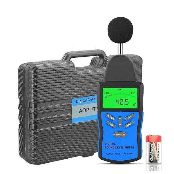 AP-882A Digital Decibel Meter: Accurate Sound Level Tester 30-130dB with LCD, Max Hold & dBA/C Switch - Battery Included