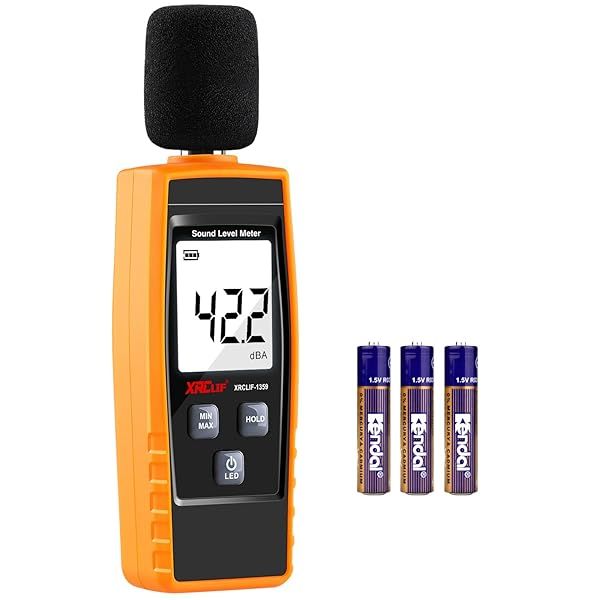 Handheld Decibel Meter 30-130dB(A) - Digital Sound Level Reader with Backlight Alarm for Accurate Noise Measurement