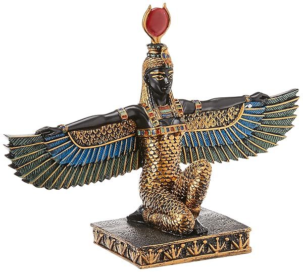 "Design Toscano Isis Figurine: 8" Egyptian Goddess Statue in Full Color - Perfect Home Decor"