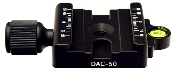 "Desmond DAC-50 50mm QR Clamp with 1/4" Adapter - Arca-Swiss Compatible Tripod Head Quick Release"