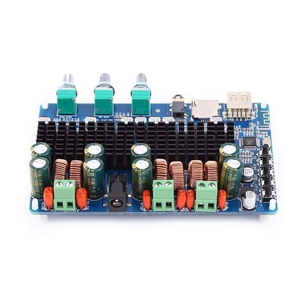 Digital 2.1 Channel Bluetooth Amplifier Board - 50W x2 & 100W Subwoofer for Home Stereo | USB Input, DC 12V-26V