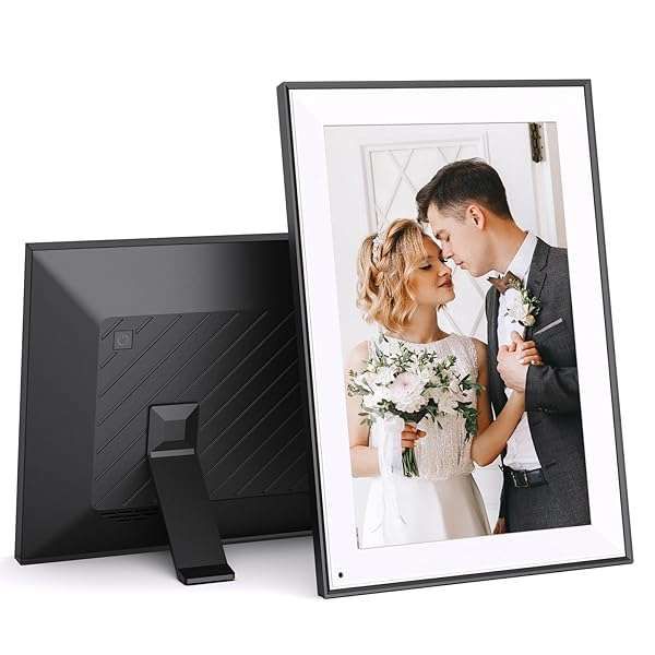 10.1-Inch WiFi Digital Photo Frame - Easy Photo & Video Sharing, 32GB Storage, IPS Touchscreen, Light Sensor