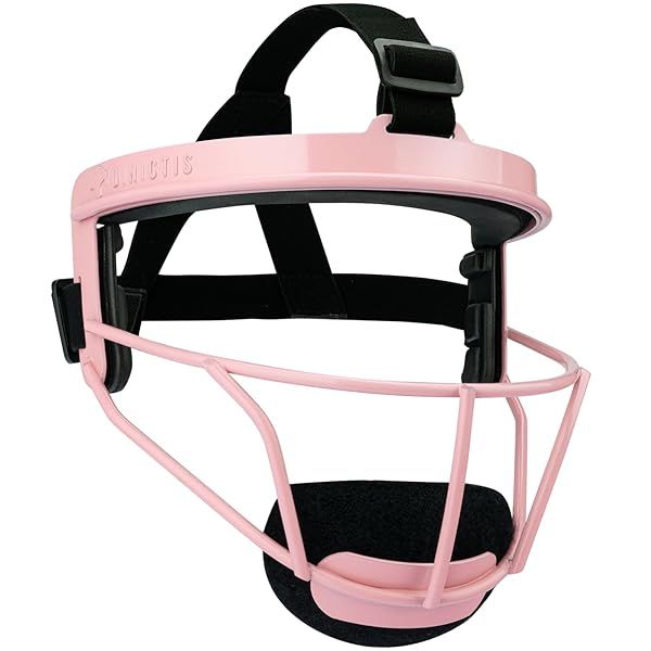 Premium Pink Dinictis Softball Face Mask - Lightweight, Comfortable & Durable Protection for Adult Fielders