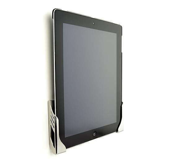 Dockem Koala Tablet Wall Mount: Damage-Free Adhesive Dock for iPads, Tablets & Smartphones - Chrome-Plated Design