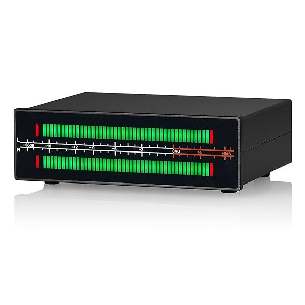 Douk Audio VU56 PRO MIC &amp; Analog Sound Level Meter, LED Music Spectrum Visualizer, Audio Splitter with Remote Control