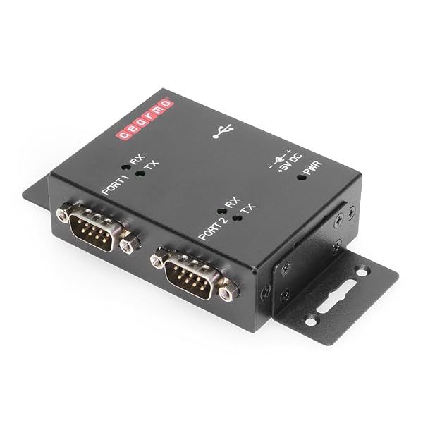 Dual Port USB to Serial RS-232 Adapter with LEDs - Mountable, FTDI Chip, Wide OS Compatibility