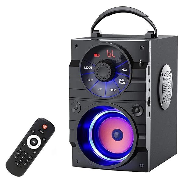EIFER Portable Bluetooth Party Speaker: Heavy Bass, Subwoofer, FM Radio & Remote - Perfect for Home & Outdoor Use