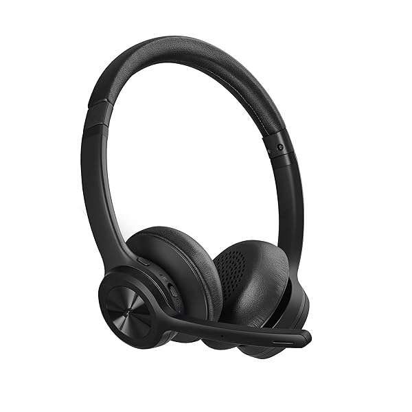 EKVANBEL Bluetooth Headset V5.2: Noise Cancelling Wireless Headphones for Phones & Laptops