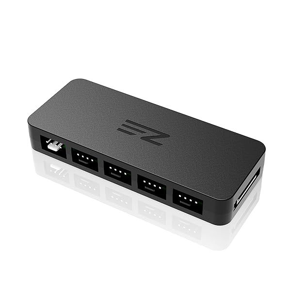 EZDIY-FAB PWM Fan Hub Controller: Split 4-Pin & 3-Pin PC Fans with SATA Power - Optimize Cooling with One MB Header
